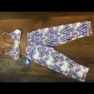 Patterned Makena Surf Wear brand sporty set
